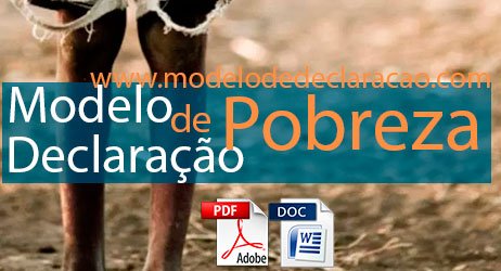 Modelo de Declaração de Pobreza - Exemplos para baixar!